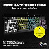 Corsair K55 RGB Pro Membrane Keyboard IP42 Dust Resistant UK Layout QWERTY view 3