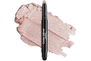 Color Mirror Cream Waterproof Hypoallergenic Eyeshadow Stick, long wear Metallic Glitter Matte Eye Shadow Pencil With Makeup Brush, Eye Brightener, 05 Sunset Shimmer