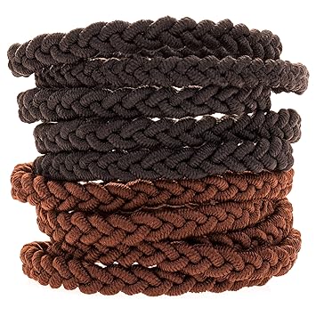 Amazon Com Braided Hair Tie 20 Pcs Elastic Hair Ties No Crease