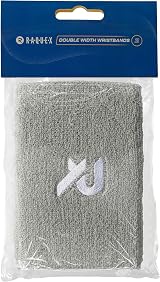 Raquex Sports Wristbands 2 Widths Grey Pair Cotton Terry 8x8cm 8x13cm view 2