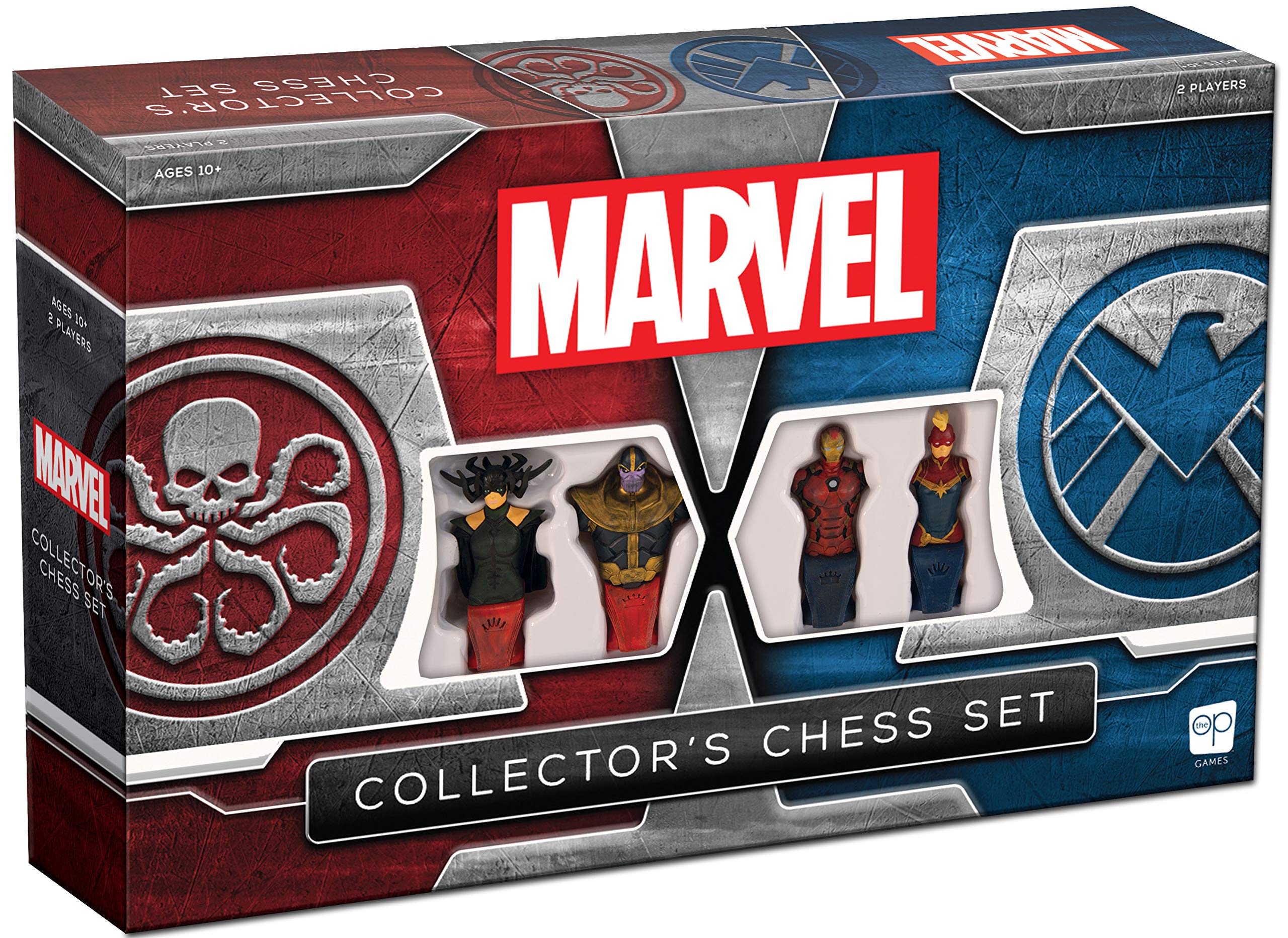 USA-OPOLY | Marvel Collector's Chess Set | Board Game | 2 Players | Ages 8+ | 60+ Minute Playing Time