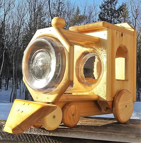 Amazon Com Train Gallon Glass Jar Squirrel Feeder Cedar Wood