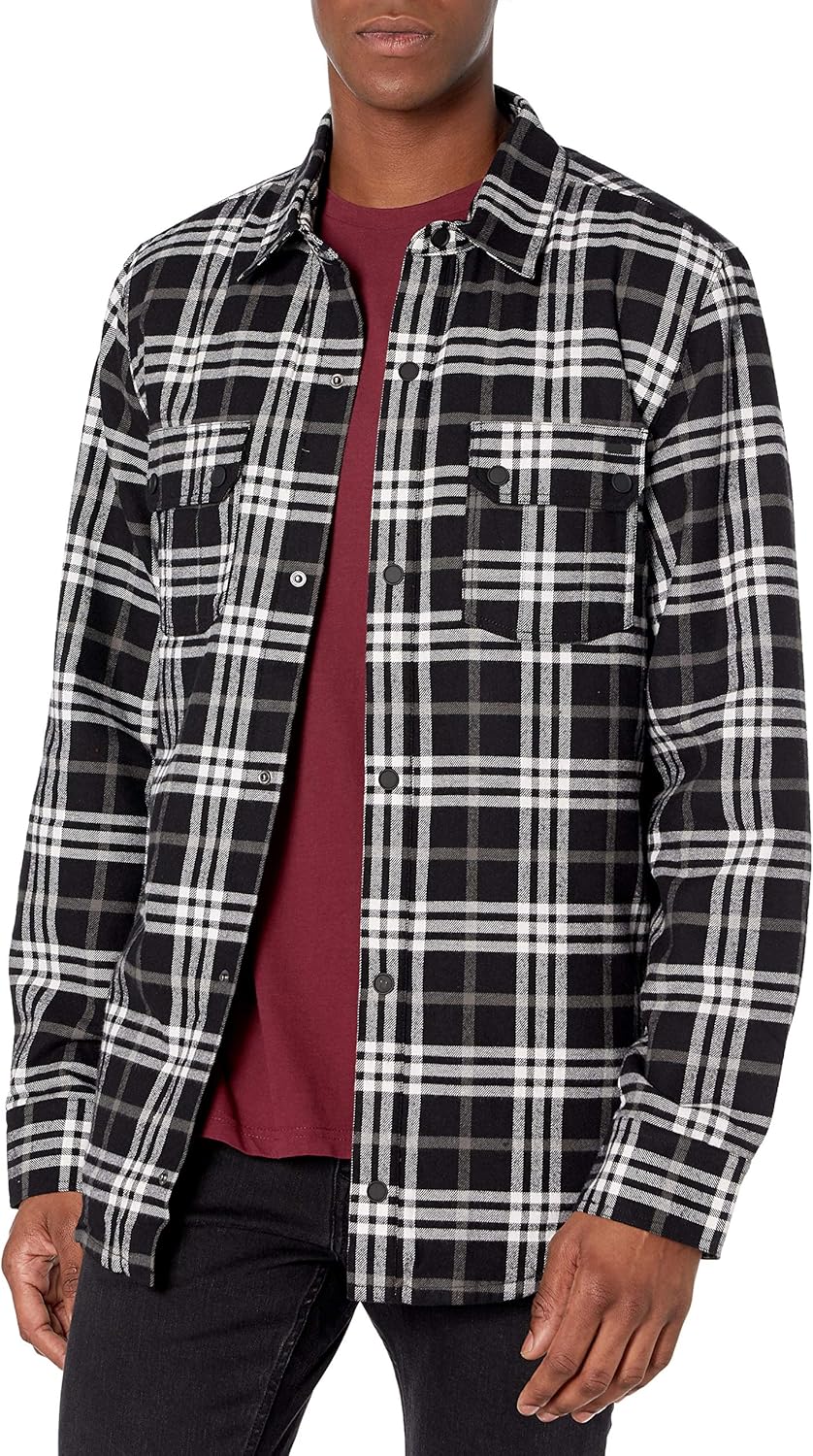 Volcom mens Sherpa Snow Flannel Jacket: Clothing