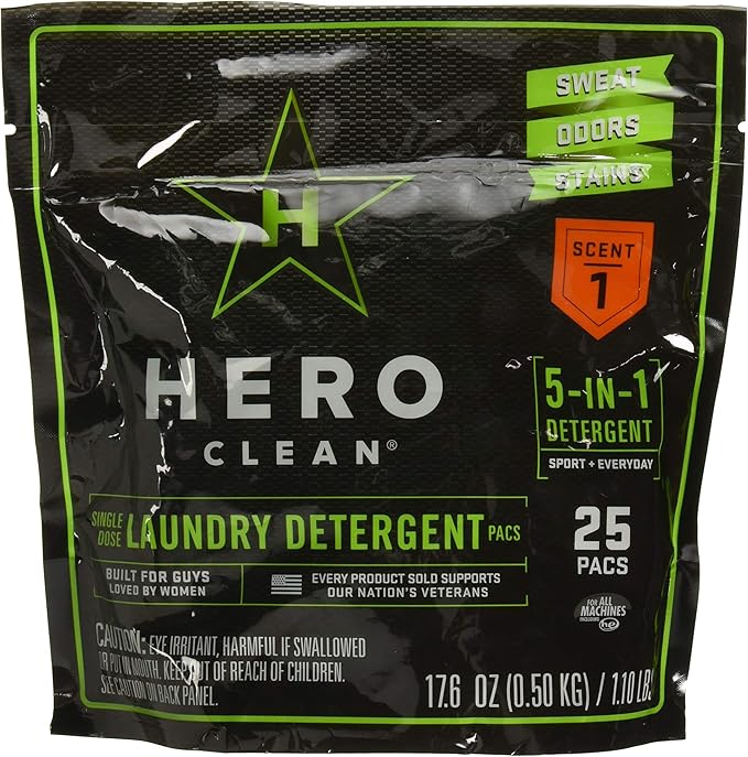 Hero Clean Laundry Detergent Pacs, 25Count Home & Kitchen