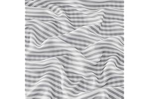 DOZ BY SIJO DOZ Flat Sheet, 100% Viscose derived from Bamboo, Organically Grown, Buttery Soft, Cooling Sheets, High GSM, 1 Top Sheet Only (Stripe, Twin/Twin XL)