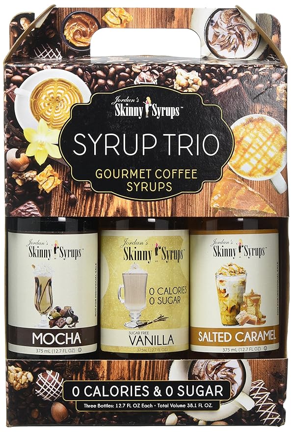 Skinny Syrups Classic Syrup Trio Contains 3 Bottles Vanilla, Mocha