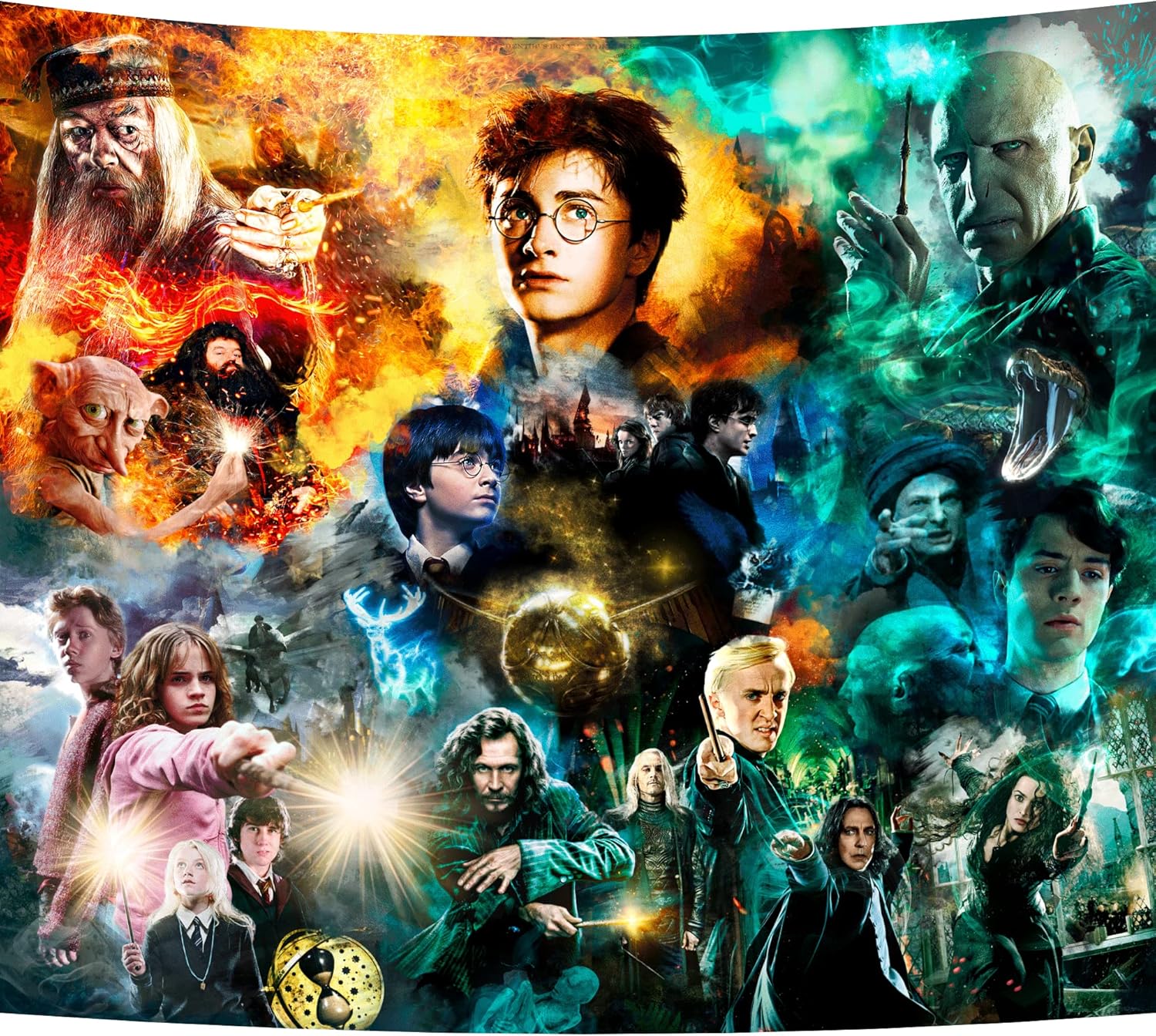 Tapestries - JUMANT Potter Tapestry - Harry Tapestry - Magical Tapestry - 59x51 in