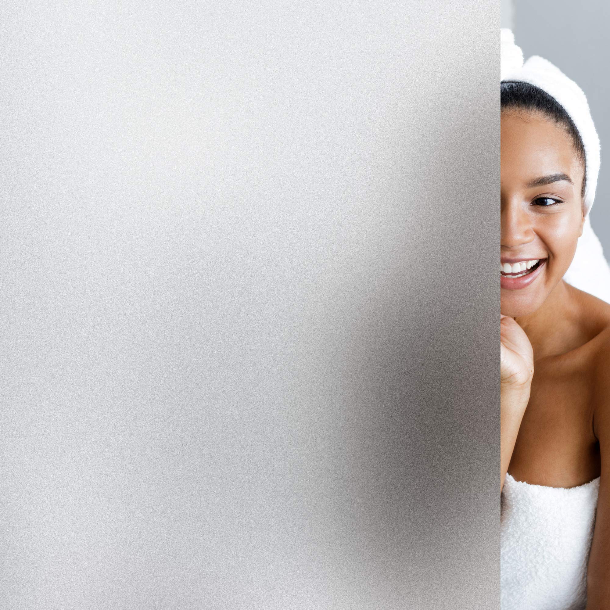 WAENLIR Privacy Window Film, Self Adhesive Frosted Glass Film, Static Cling Opaque Window Film for Home, Office, Bathroom(60x200 cm,White)