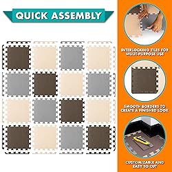 ProSource Foam Puzzle Floor Play Mat for Kids and