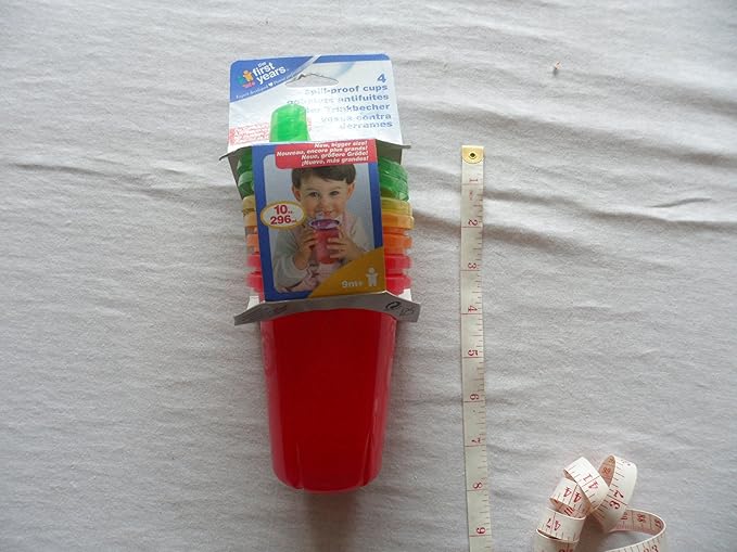 The First Years Take and Toss Spill Proof Cups 10oz 5 Pieces Value Pack (Multicolor)