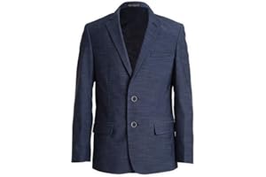Calvin Klein Boys Blazer Suit Jacket, 2-Button Single Breasted Closure, Buttoned Cuffs & Front Flap Pockets
