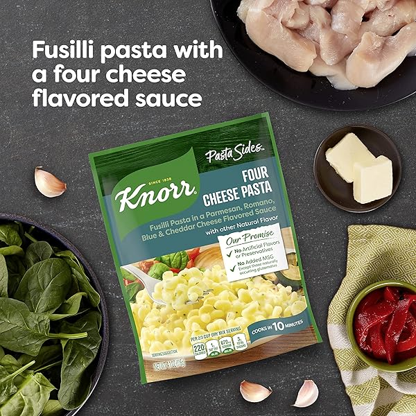 KNORR ITALIAN SIDES, FOUR CHEESE PASTA SIDE DISH, 4.1 OZ