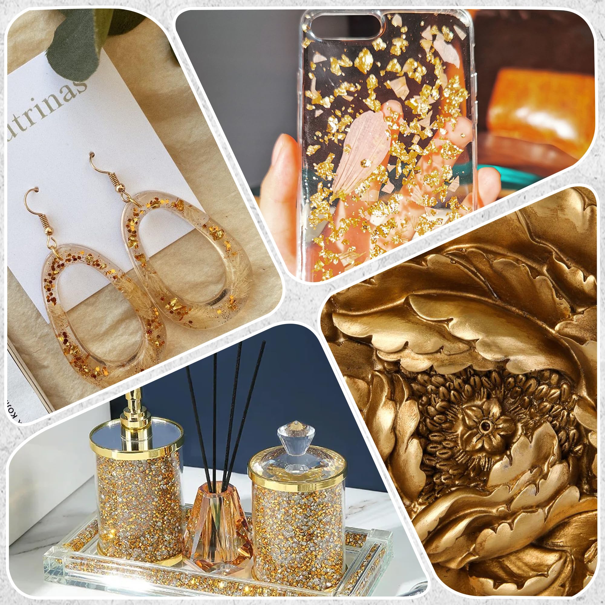 300Pcs Gold Leaf 5.1