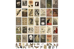 97 Decor Vintage Posters for Room Aesthetic - 35pcs Vintage Art Wall Collage Kit, Cottage Core Room Decor, Earthy Forest Animal Wall Art Prints, Cottagecore Posters Nature Decor for Bedroom (4"x6")