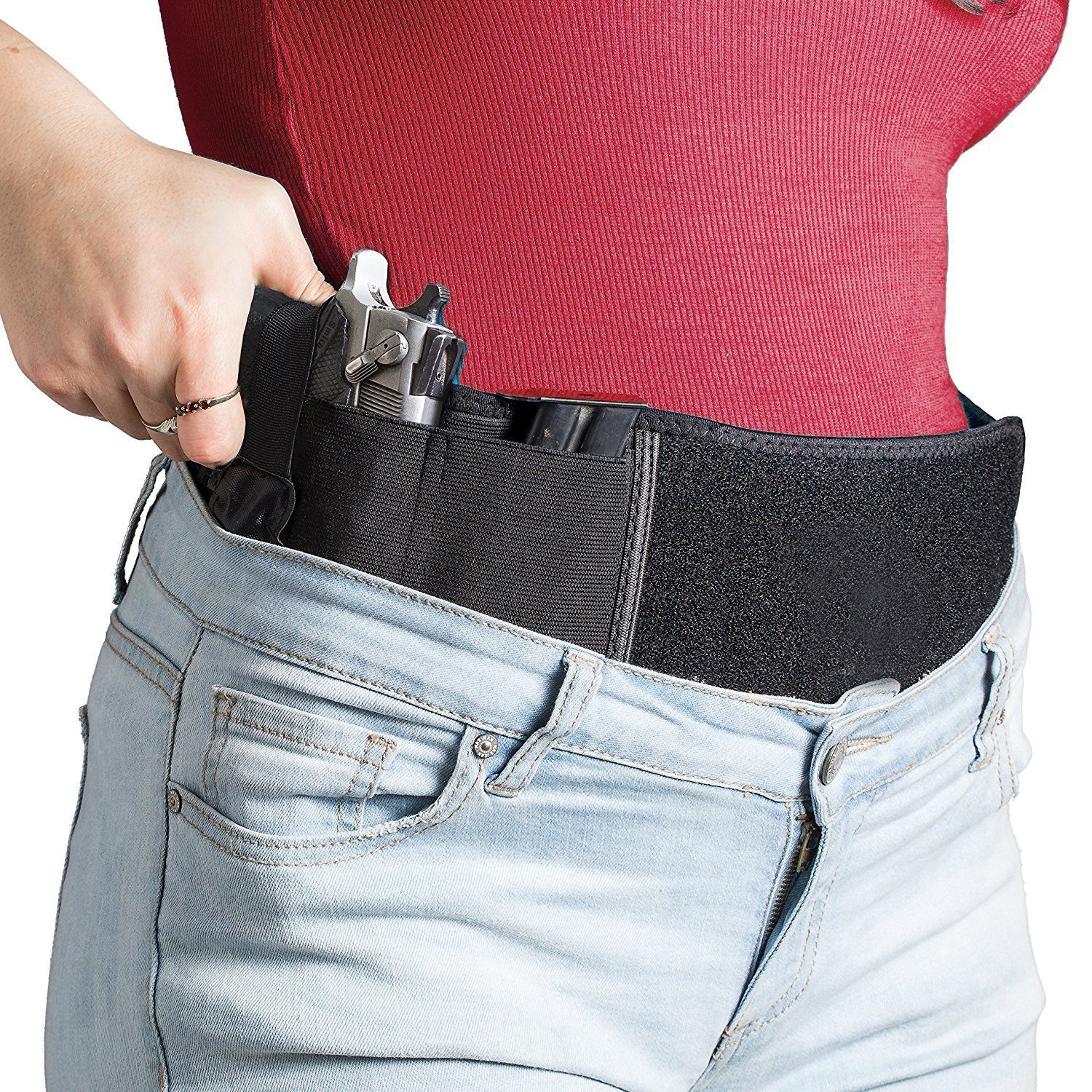 Concealed Carry Belly Band, Neoprene Gun Holster Fits Under Shirt and Clothing (5\