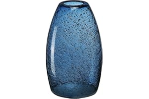 Viinew Dark Blue Seeded Glass Pendant Lamp Shade 4.72" Art Glass chandeliers Cover Mini Oval Light Shade Replacement Shade Only Light Fixtures for Kitchen Island pendant light 1-Pack