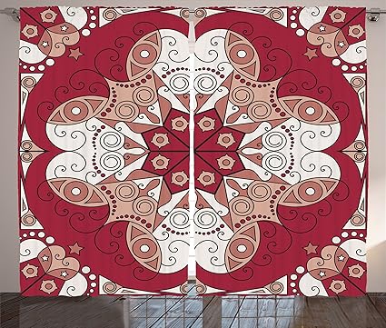 Amazon Com Lunarable Classic Curtains Complex Geometrical