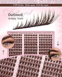 Goddvenus Brown Wispy Lash Clusters Manga Eyelashes