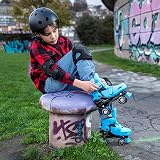 Xootz Kids Quad Skates Beginner Adjustable Roller Skates Blue Black view 3