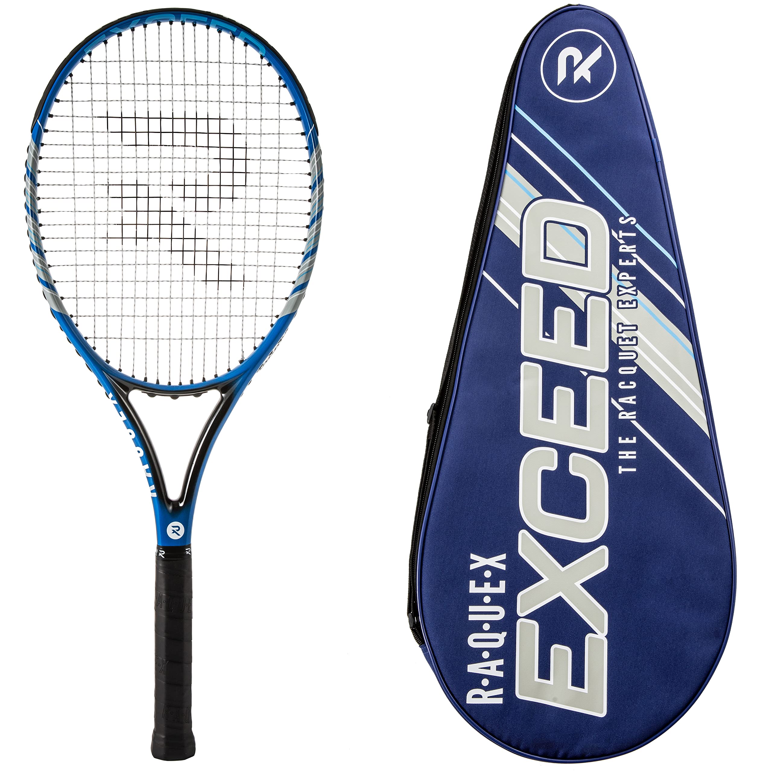 Raquex Exceed Tennis Racket – Carbon Fibre Tennis Racquet with Full Length Cover/Bag – Adult Tennis Racket for Men and Women - 27 Inch