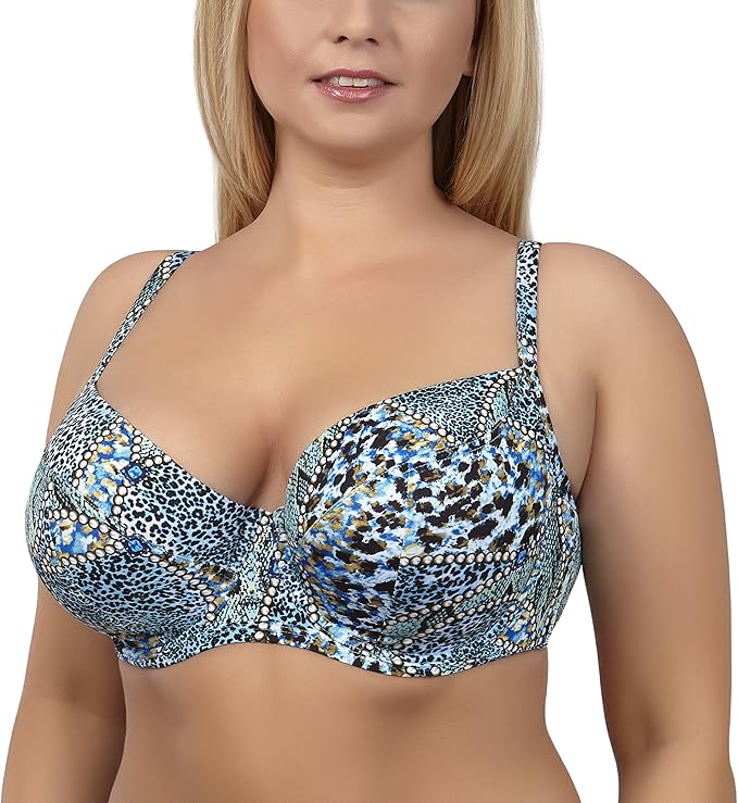 Merry Style Women´s Bikini Top Plus Size B15 Ocean (Blue, EU 85D (UK
