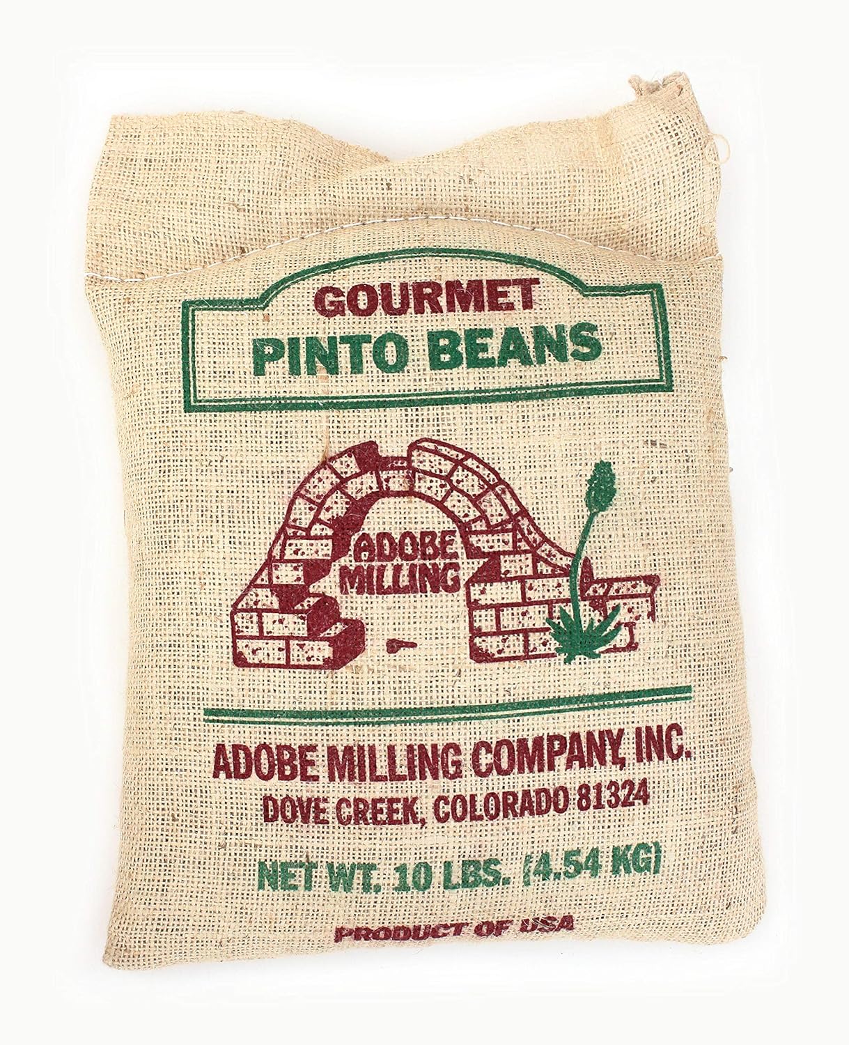 Adobe Milling Pinto Beans 10 lb in Burlap Bag Grown in the