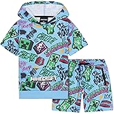 Minecraft Hoodie and Sweatpants Tracksuit for Boys Teens Kids Clothes Short Set