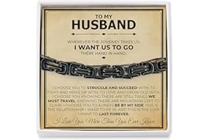 Love You This Much Jewelry Gift Set - Classic Steel Bracelet - Romantic Gift, Unique Husband Gifts