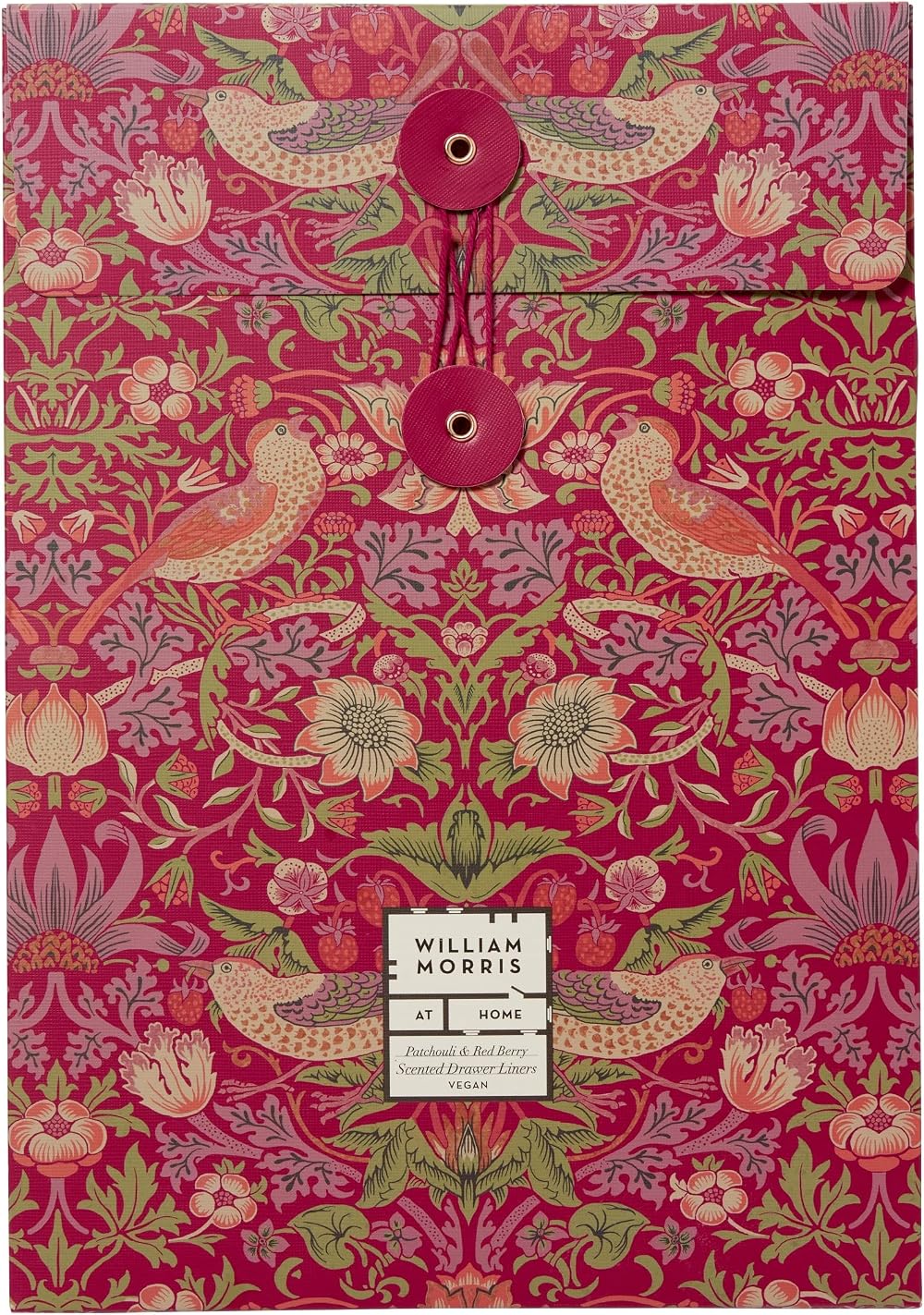 William Morris Drawer Liners x5, Patchouli & Red Berry, Vegan Friendly