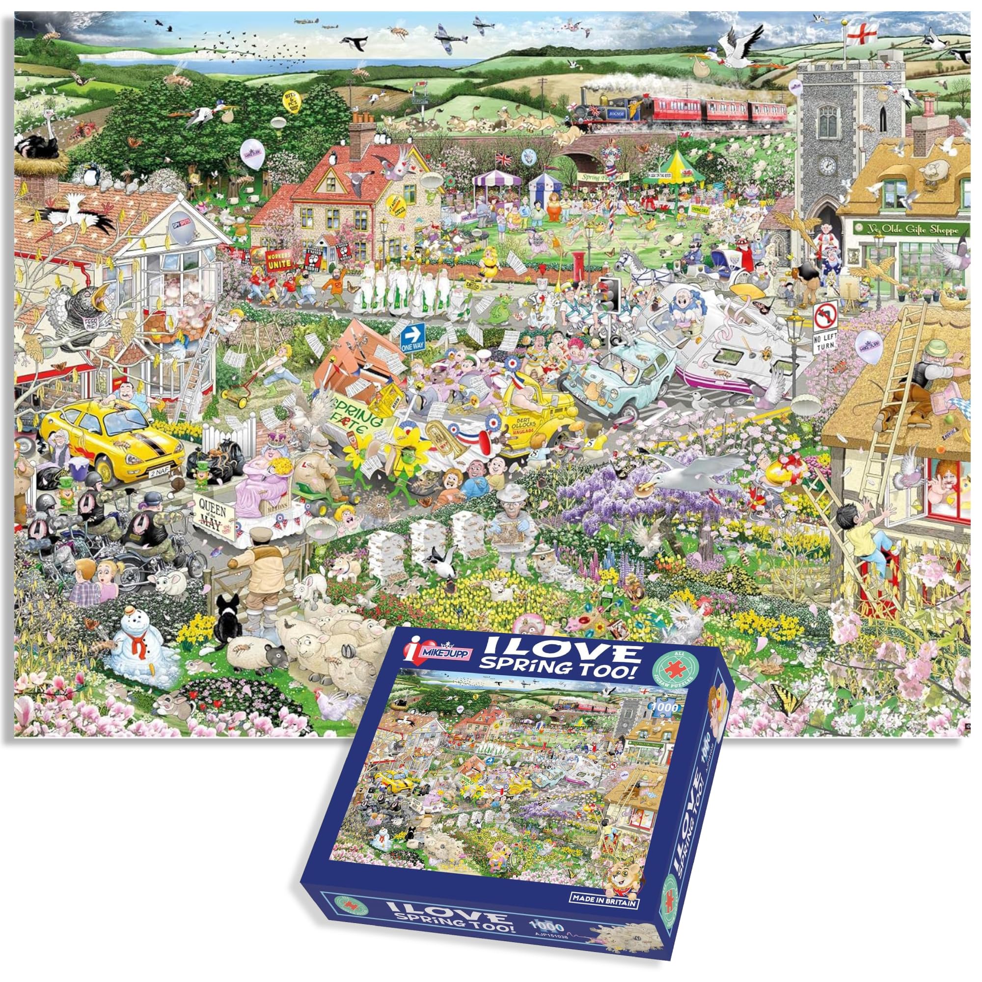 Mike Jupp Jigsaw Puzzles - I Age 3+ Love Spring - 1000 Piece Jigsaw Puzzle For Adults | Made In Britain | 66cm X 50cm
