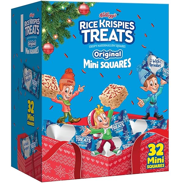 RICE KRISPIES TREATS MINI MARSHMALLOW CEREAL BARS, HOLIDAY...