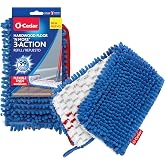O-Cedar Hardwood Floor 'N More 3-Action Flip Mop Head Replacement | Machine Washable | Reusable | Microfiber Refill | Removes 99% of Bacteria