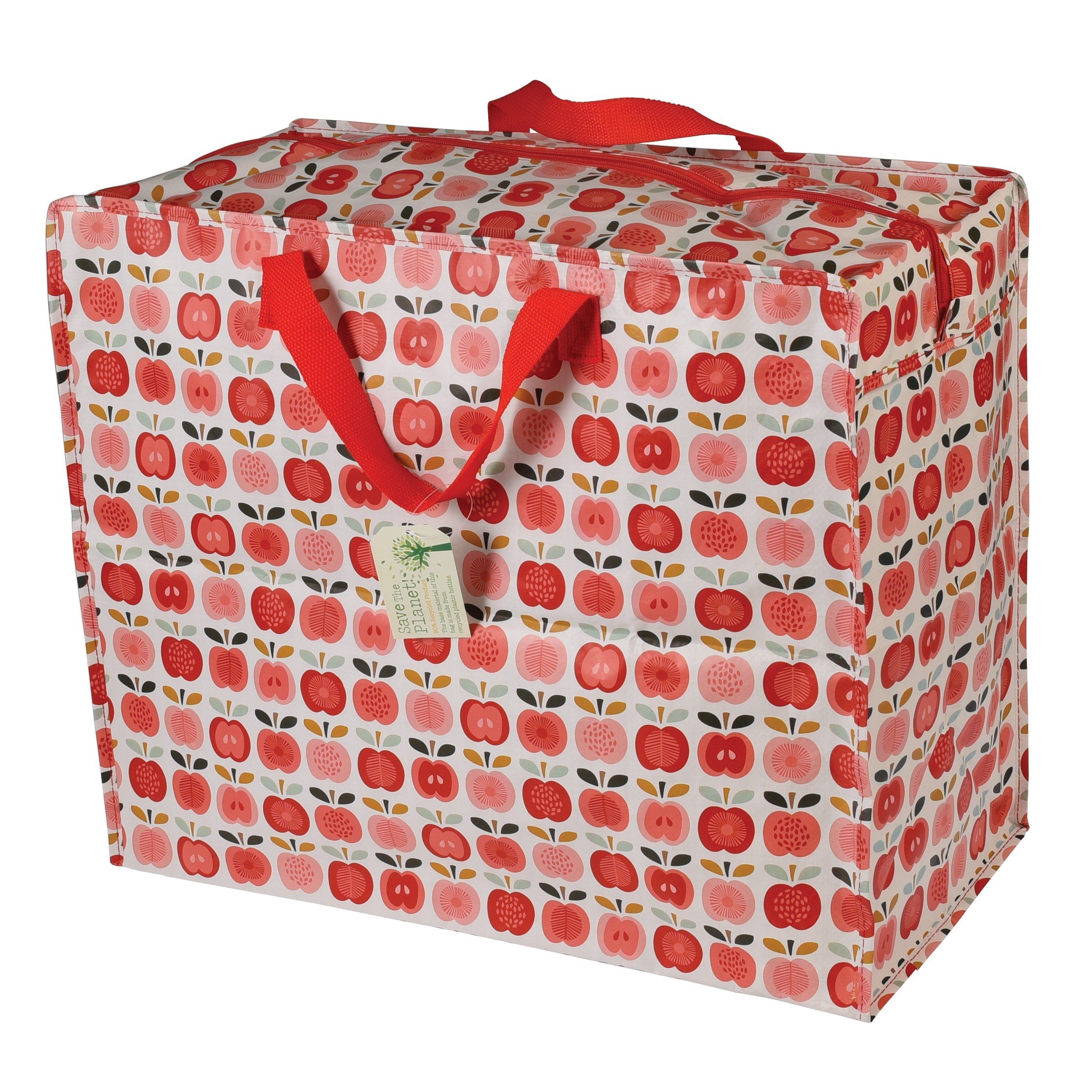 REX LONDON Large Storage Bag with Zip - Strong and Durable 55 x 48 x 28cm 70l - Vintage Apple Design
