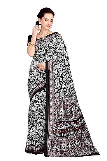 Womens Art Silk Saree with Blouse Piece