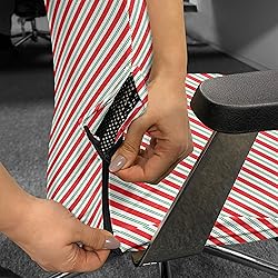 Ambesonne Candy Cane Office Chair Cover, Bicolor