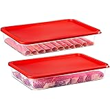 2 Pack – Zilpoo Plastic Bacon Keeper, Deli Meat Saver Cold Cuts Cheese Food Storage Container with Lid for Refrigerator, Shal
