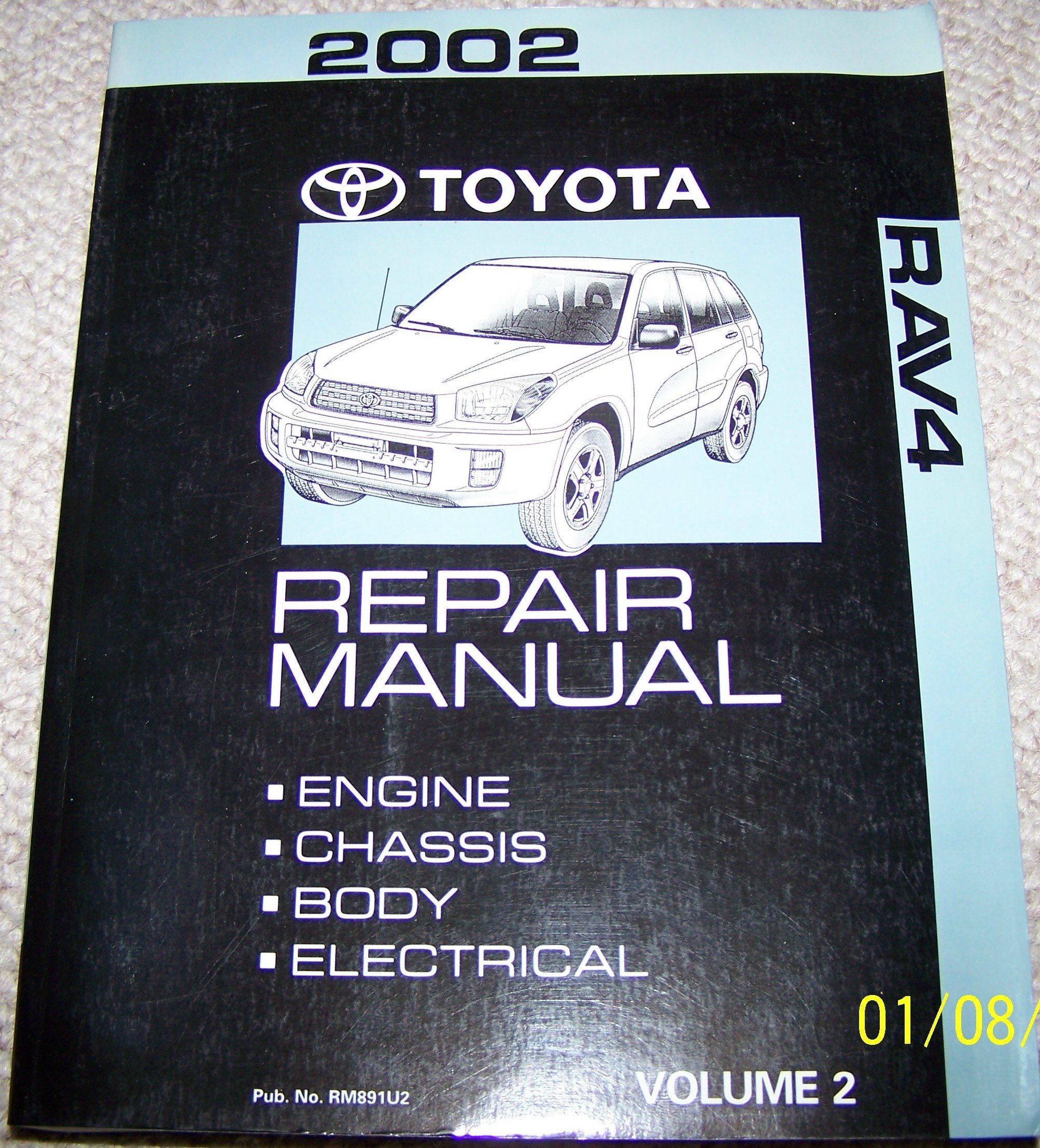 2002 Toyota RAV4 Service Repair Manual OEM Paperback – 2001