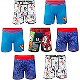 DC Comics Boys' Superhero Boxer Briefs Multipacks with Batman, Flash, Superman & More, Sizes 4, 6, 8, 10, 12