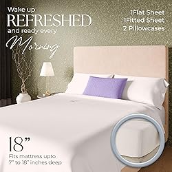 SUPREME ELEGANCE Light Pink Full Size Bed Sheets
