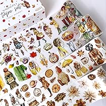 Amazon.com: Cratey Fall PET Washi Tape Set for Journaling