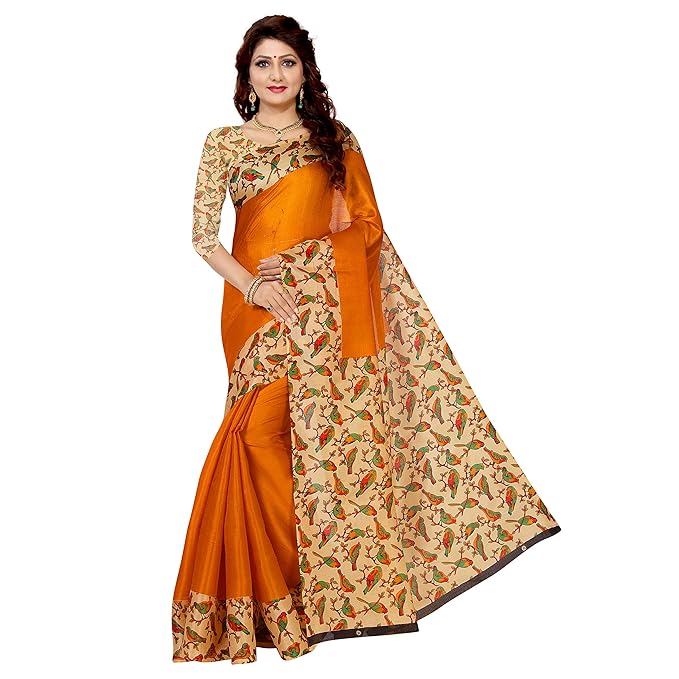 VIMALNATH SYNTHETICS SAREE KHADI SAREE WITH BLOUSE PIECE
