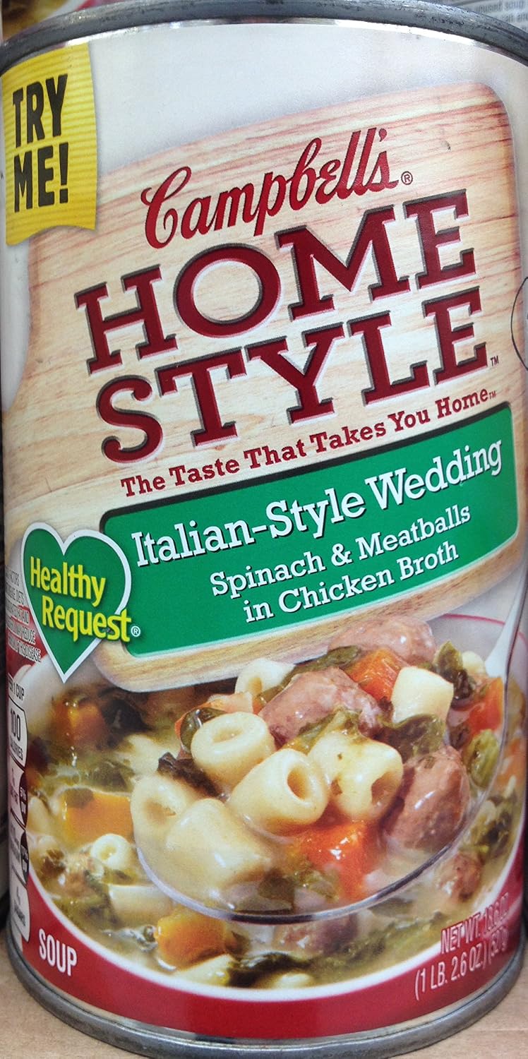 Campbell's select healthy request soup chicken stock, Water meatballs (beef, Water, dehydrated onion, textured soy protein con (051000169051)
