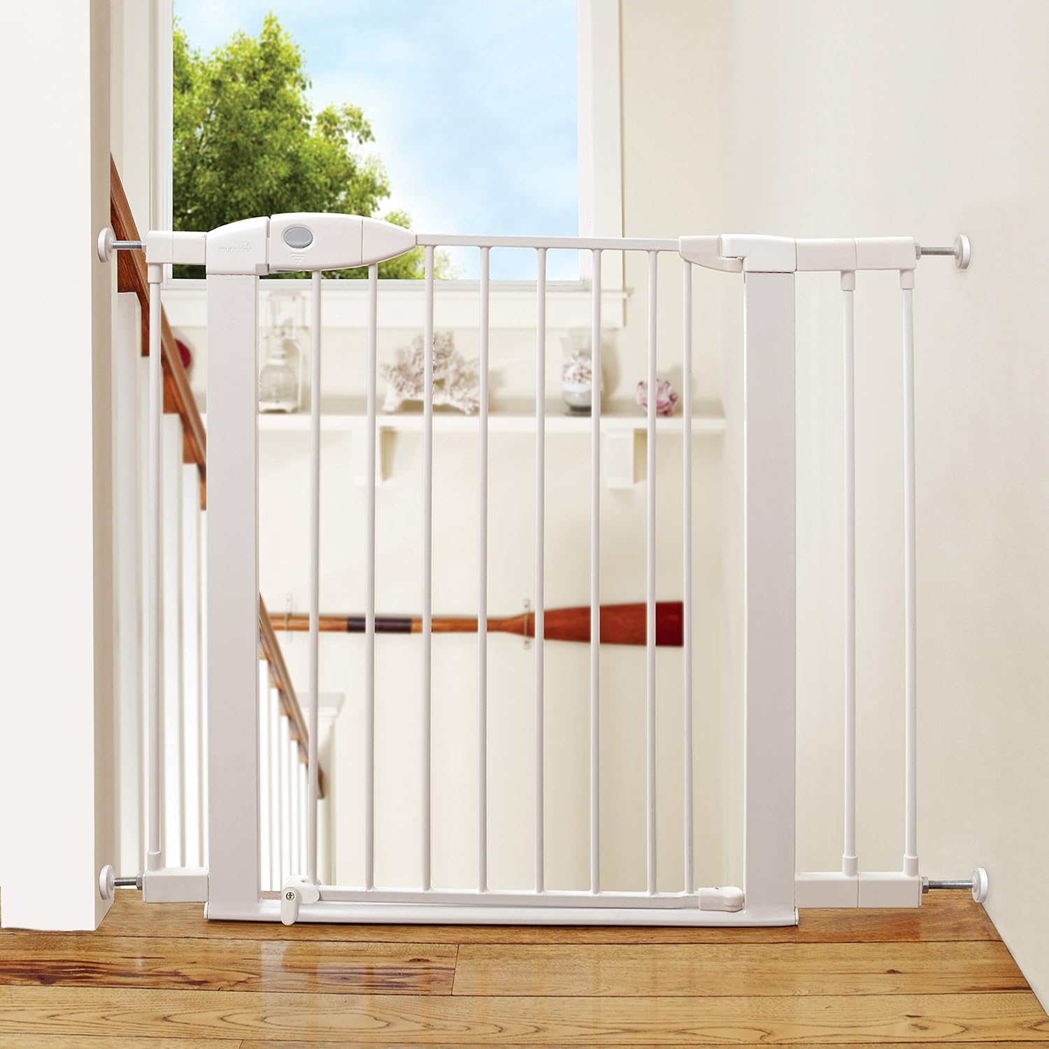 Baby Safety Gate EXTENSION with Trip Guard For Munchkin White Steel 5.5