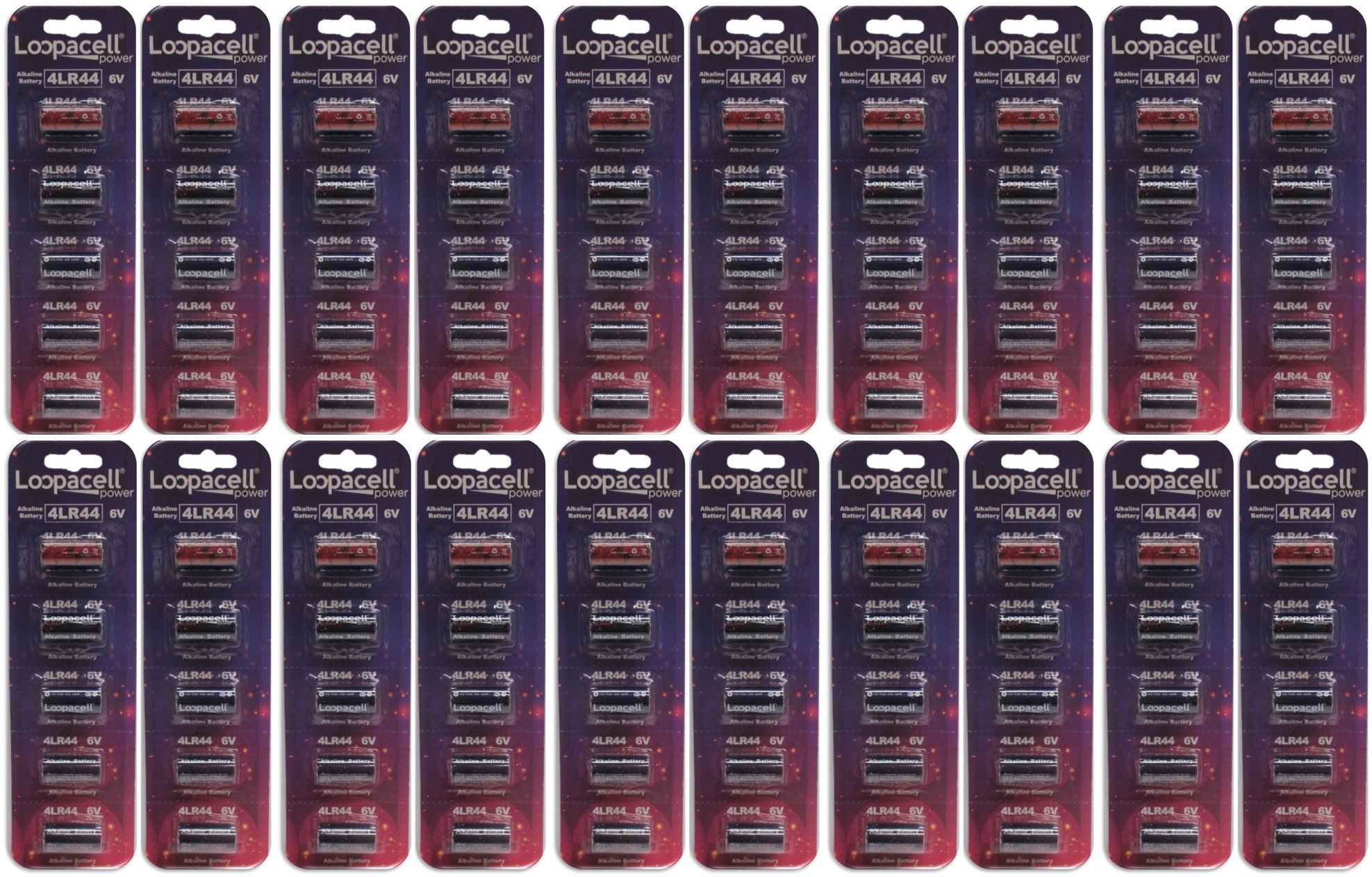 LOOPACELL Alkaline Batteries 476A 4LR44 6V (Pack of 100)