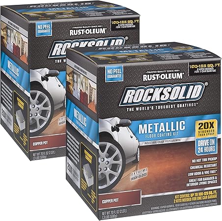 Amazon Com Rust Oleum Rocksolid Copper Pot Metallic Garage Floor
