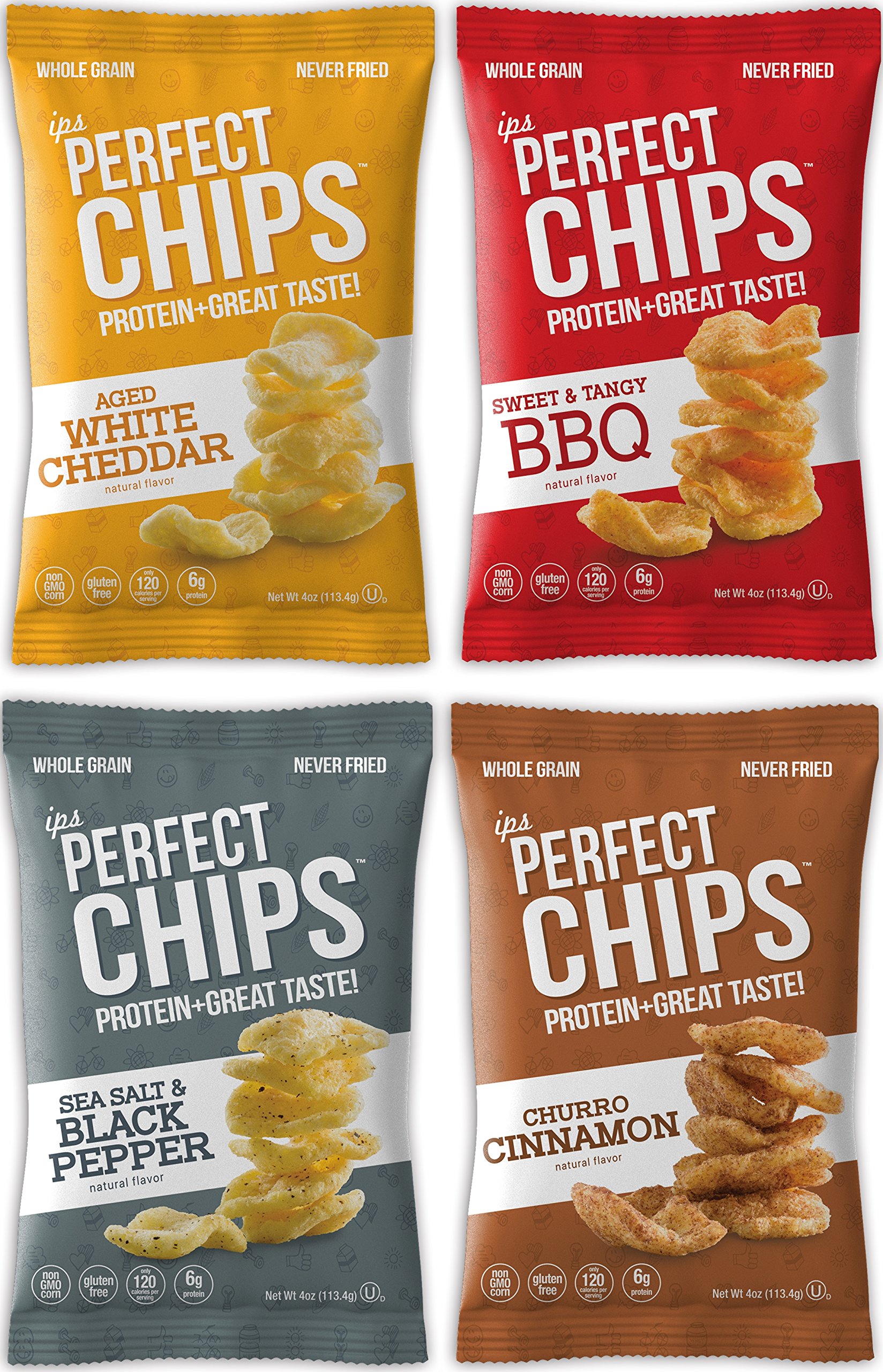 Ips Protein Chips, Variety Pack, 1 Ounce (Pack of 24)