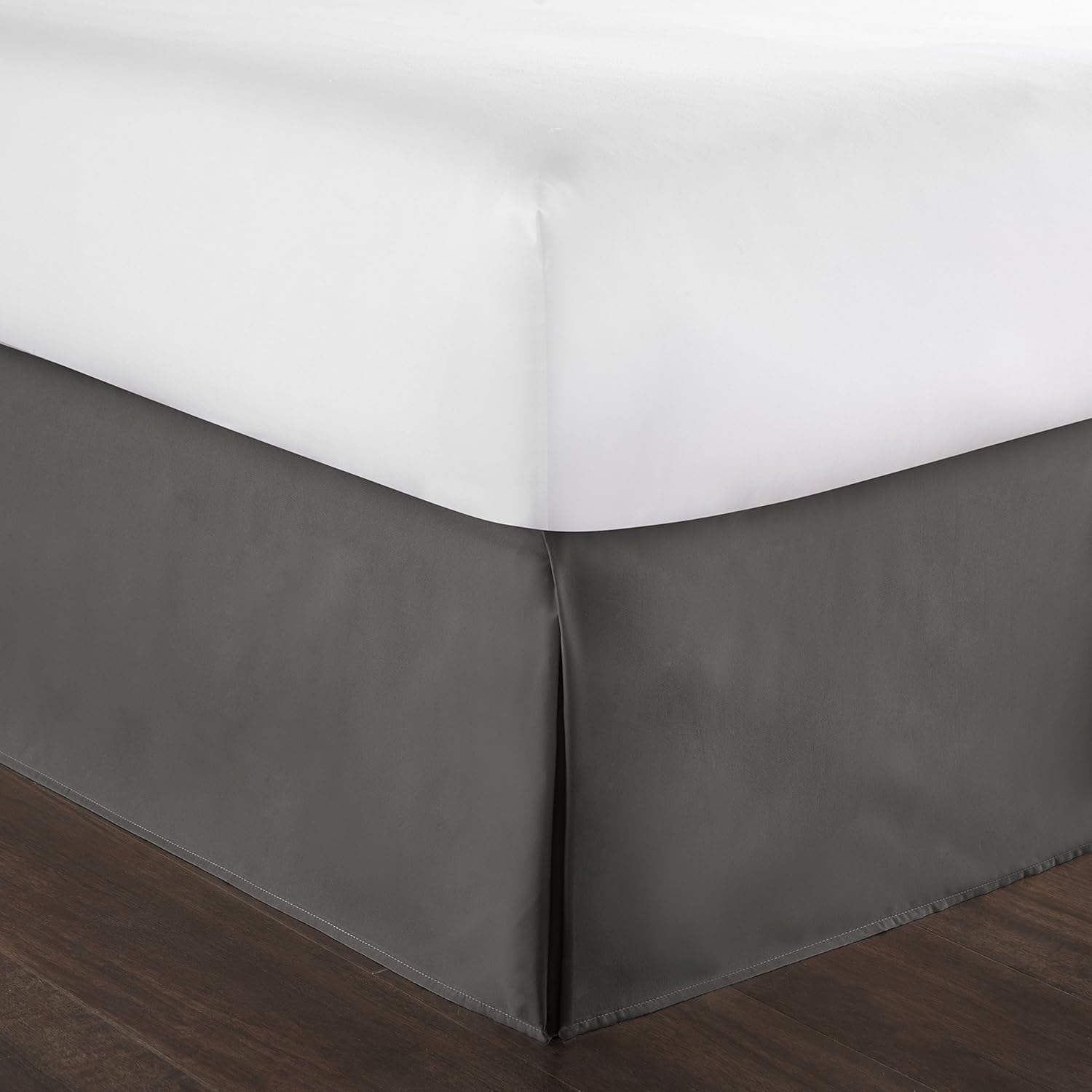 Hotel Luxury Bed Skirt Dust Ruffle 1800 Platinum Collection 14 inch Tailored Drop, Wrinkle & Fade Resistant (Queen, Gray): Home & Kitchen