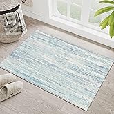 MUJOO Small Rug Washable,2x3 Area Rugs for Entryway Entry Entrance Bedroom Bathroom,Modern Abstract Low Pile Throw Rug,Front 