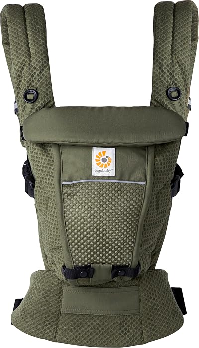 Ergobaby Adapt Carrier SoftFlex Mesh Newborn to Toddler Olive Green 3 Positions