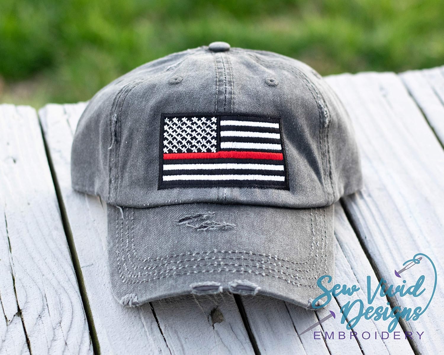 thin red line baseball cap